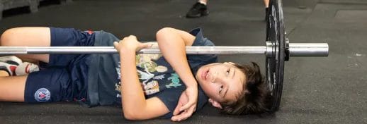 JCFit Kid exhausted from Training